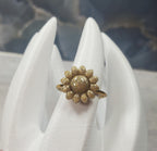 Adjustable sunflower ring